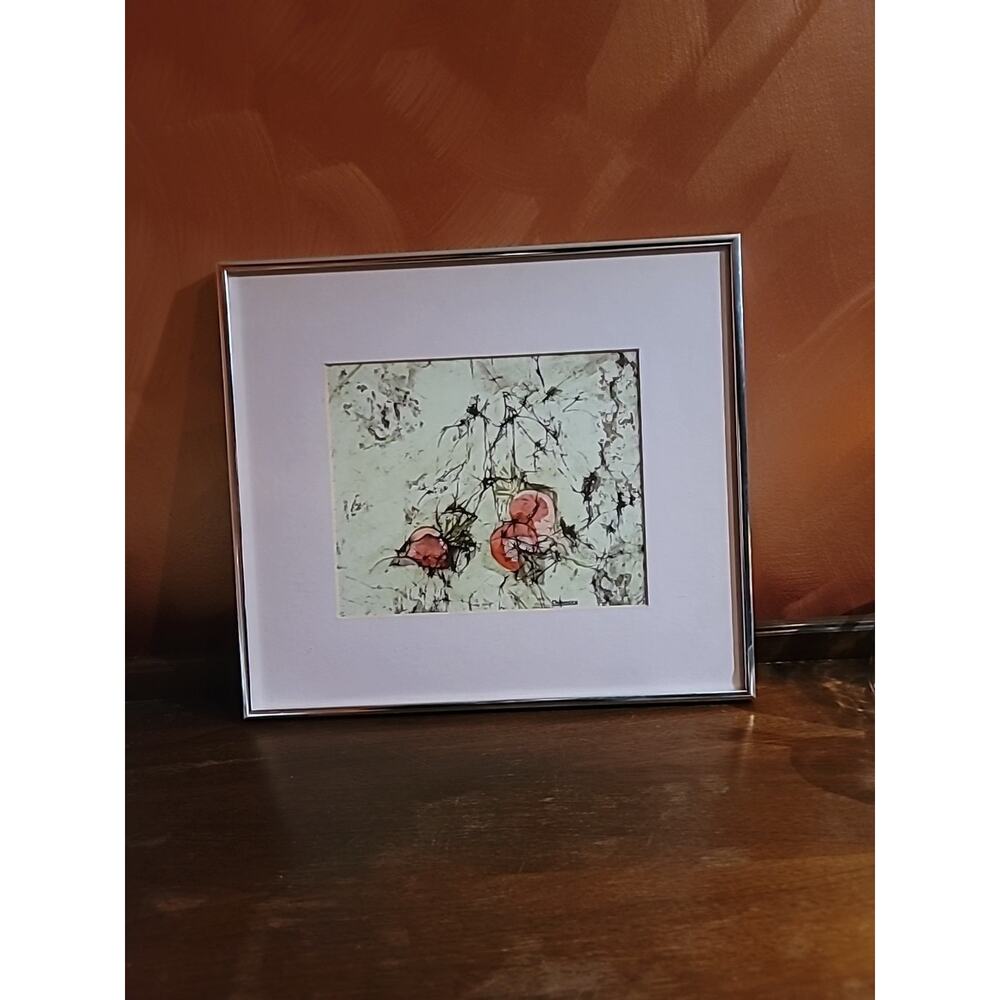 Chauncey Nelson Beet Batik Nebraska Artist Framed Art Signed